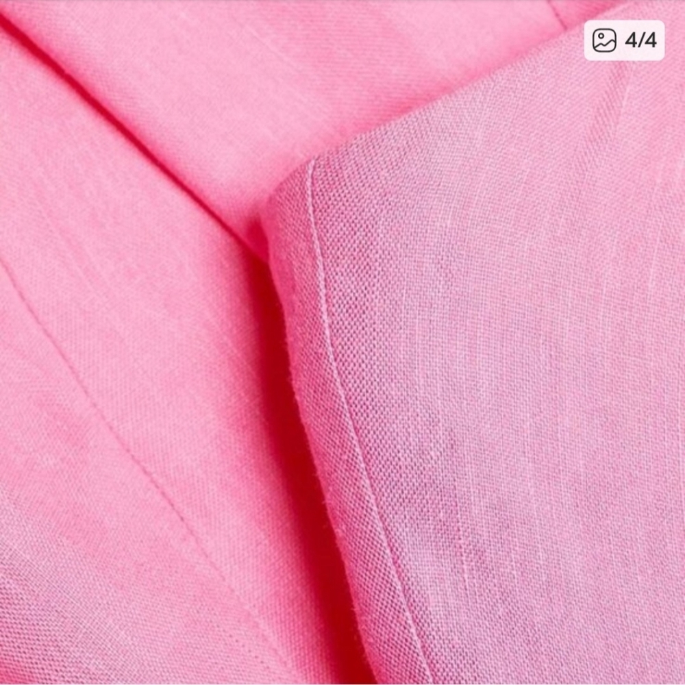 Milly Cameron Solid Linen Strapless Dress size 2 Pink Party Legally Blonde - Picture 10 of 15